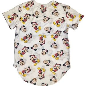 Disney Santa Mickey Mouse Christmas Short Sleeve Tee